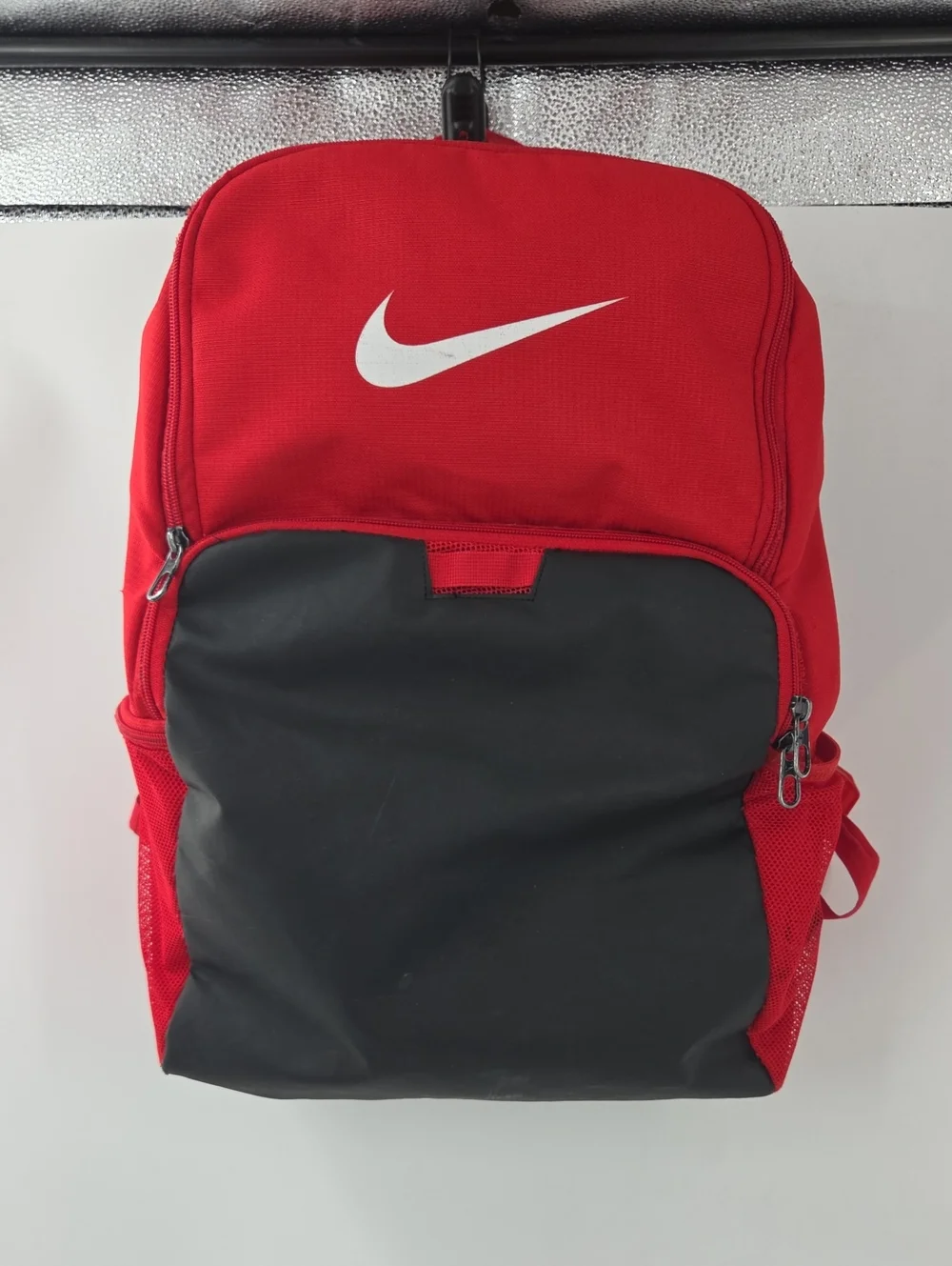 Nike Extra Large Red and Black Backpack with White Swoosh. Tons Of Storage Space